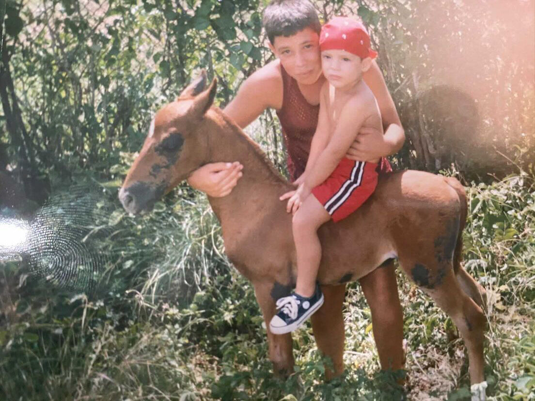 Victor Mederos on a horse